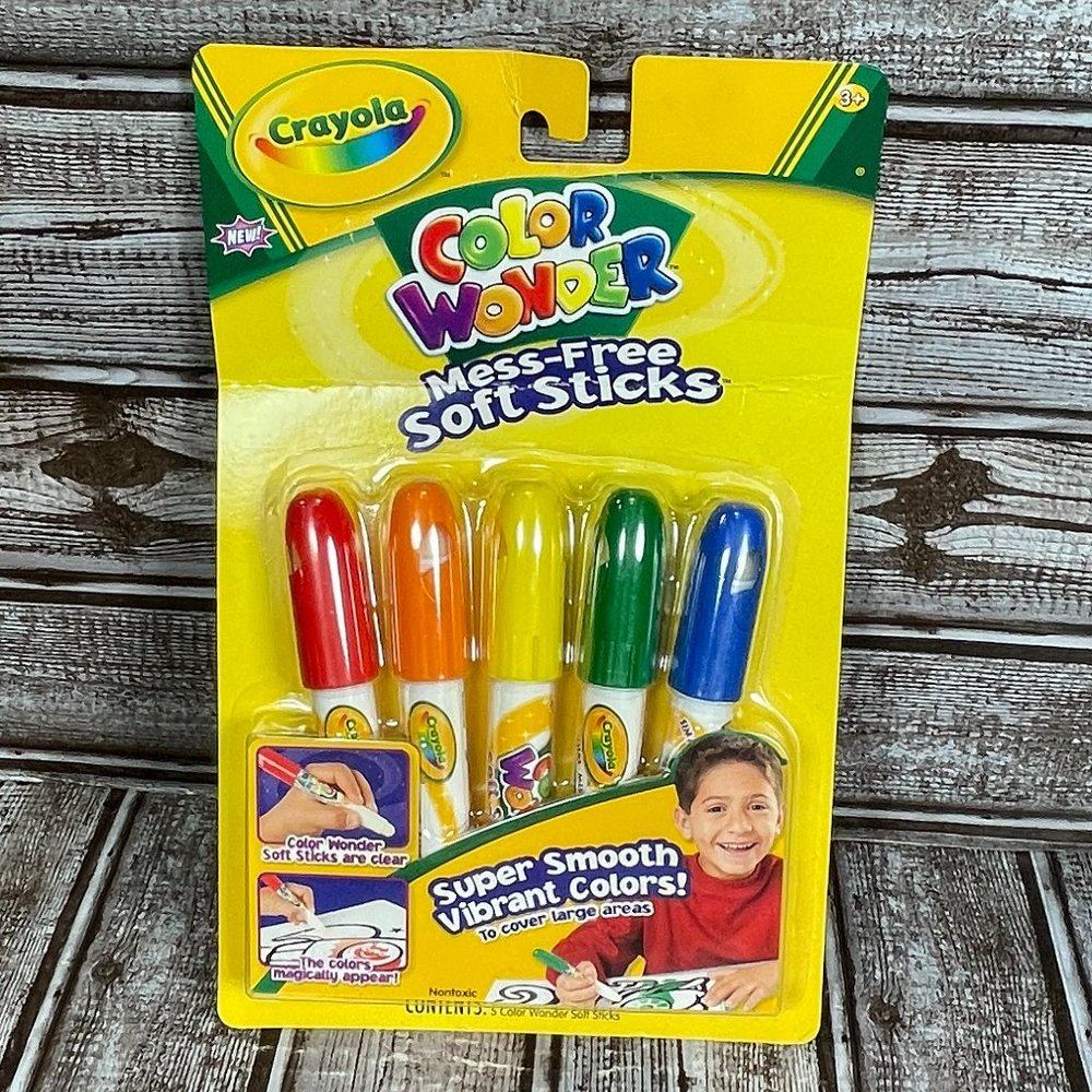 CRAYOLA Color Wonder 5 Mess Free Soft Sticks Clear Magical NEW
